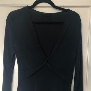 BCBGMaxAzaria Navy V-neck Dress